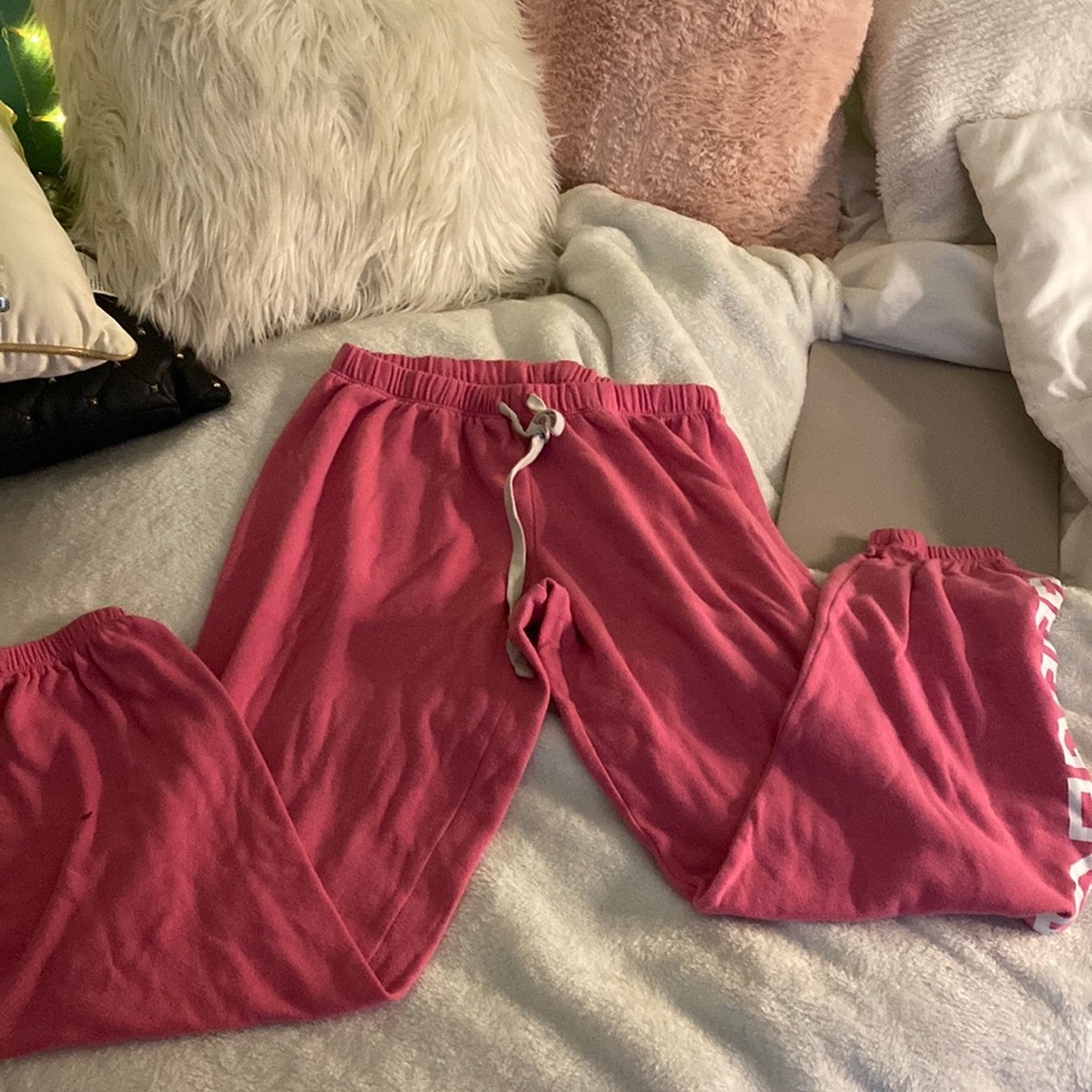 Bright pink sweatpants size small from PINK